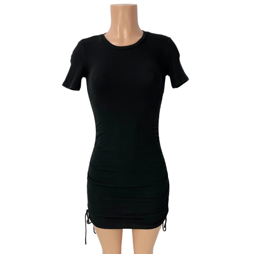 Zara Ruched Ribbed Dress - Picture 3 of 11